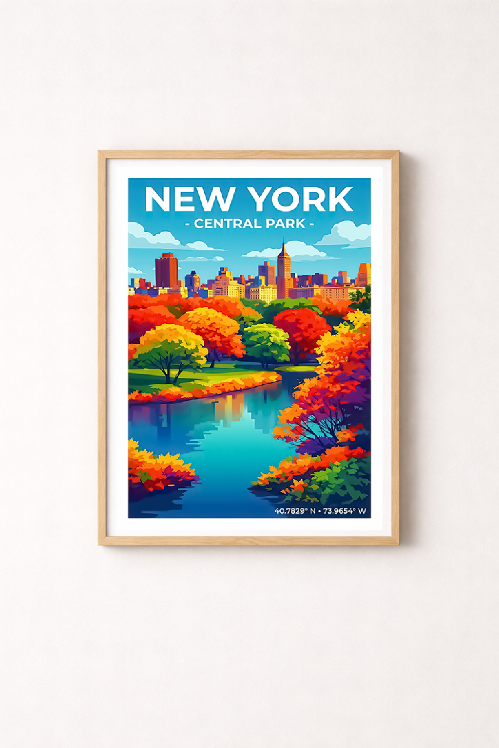 Affiche New York — Central Park, États-Unis
