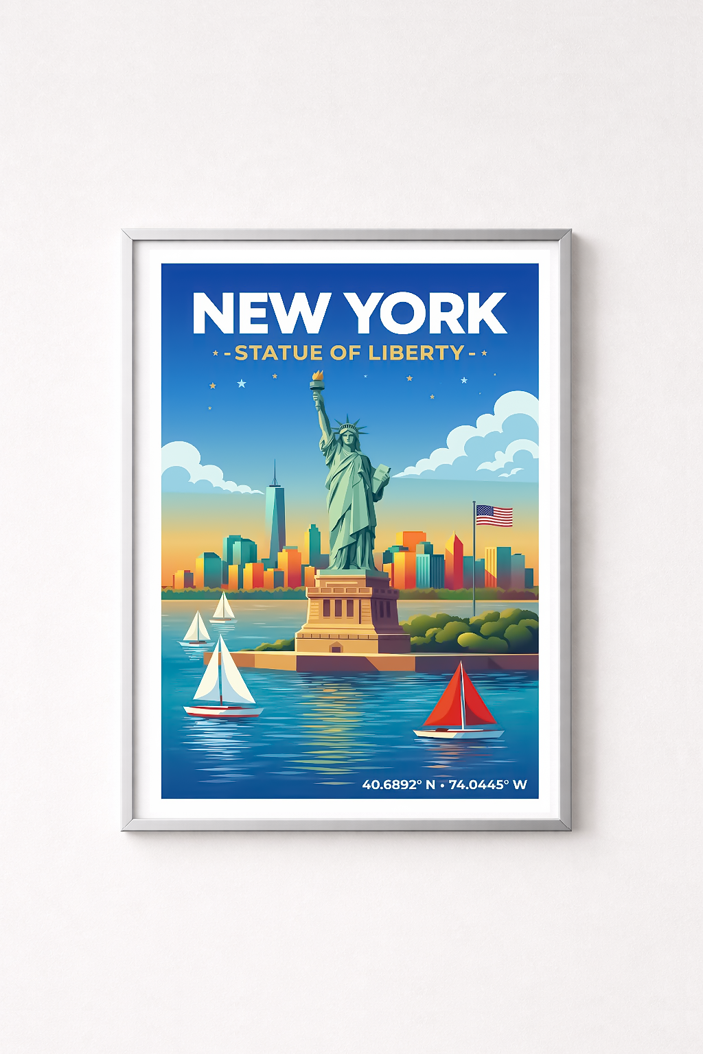 Affiche New York — Statue de la Liberté, États-Unis