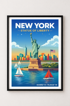 Affiche New York — Statue de la Liberté, États-Unis