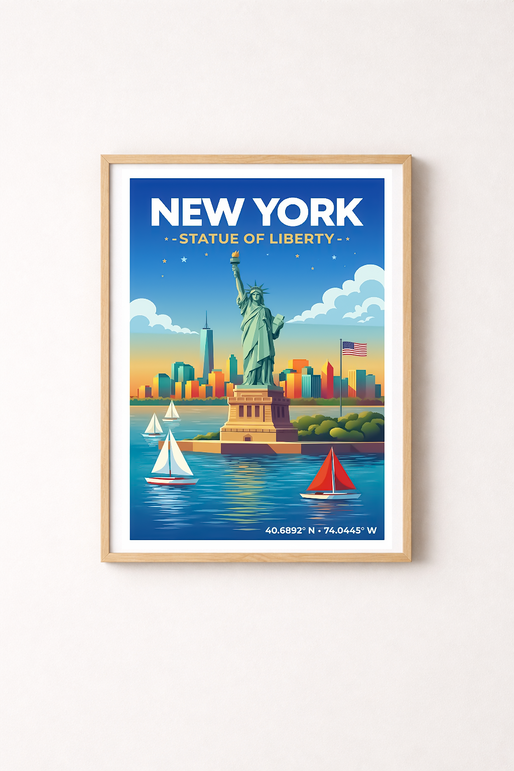 Affiche New York — Statue de la Liberté, États-Unis