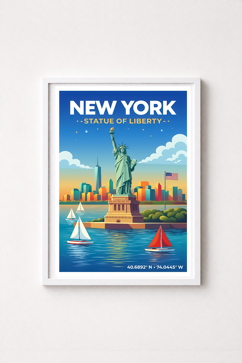 Affiche New York — Statue de la Liberté, États-Unis