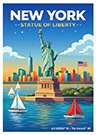 Affiche New York — Statue de la Liberté, États-Unis