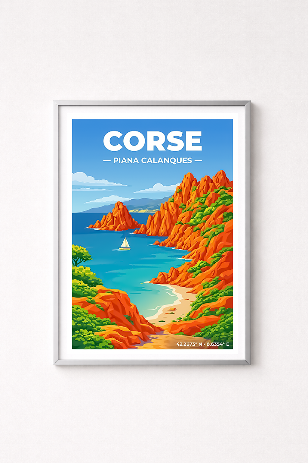Affiche Corse — Calanques de Piana, France