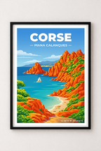 Affiche Corse — Calanques de Piana, France