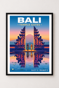 Affiche Bali — Portes du Temple Lempuyang, Indonésie