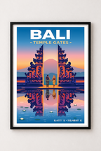 Affiche Bali — Portes du Temple Lempuyang, Indonésie